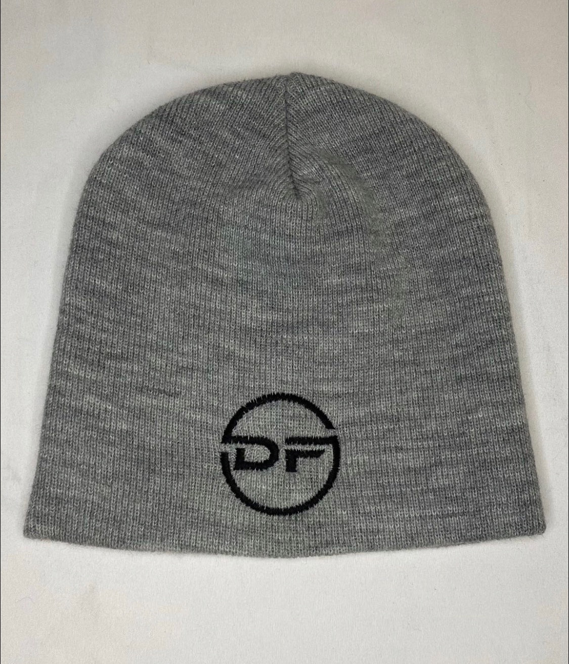 DF Yupoong Solid Beanie Heather Gray w/ DF Black Logo