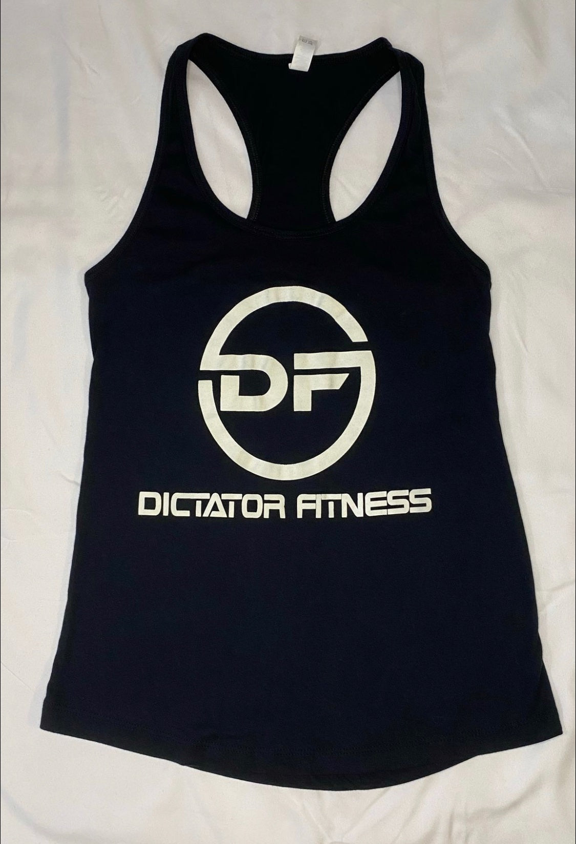 Dictator Fitness Racerback Black w/ White DF Logo