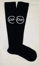 UNISEX DF Knee High Black Socks w/ White DF Logo