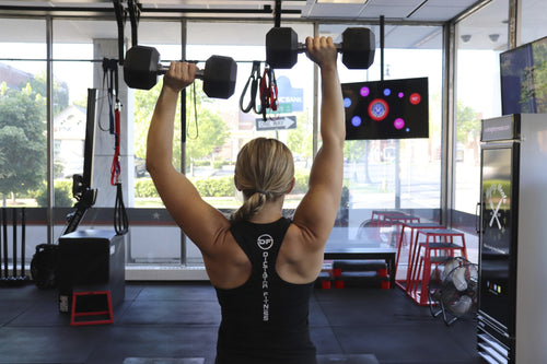 Dictator Fitness No Battle, No Victory Women's Racerback Black w/ White Logos