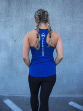 Dictator Fitness No Battle, No Victory Women's Racerback Royal Blue w/ White Logos