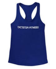 Dictator Fitness No Battle, No Victory Women's Racerback Royal Blue w/ White Logos