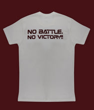 UNISEX DF No Battle, No Victory White w/ Maroon Logos
