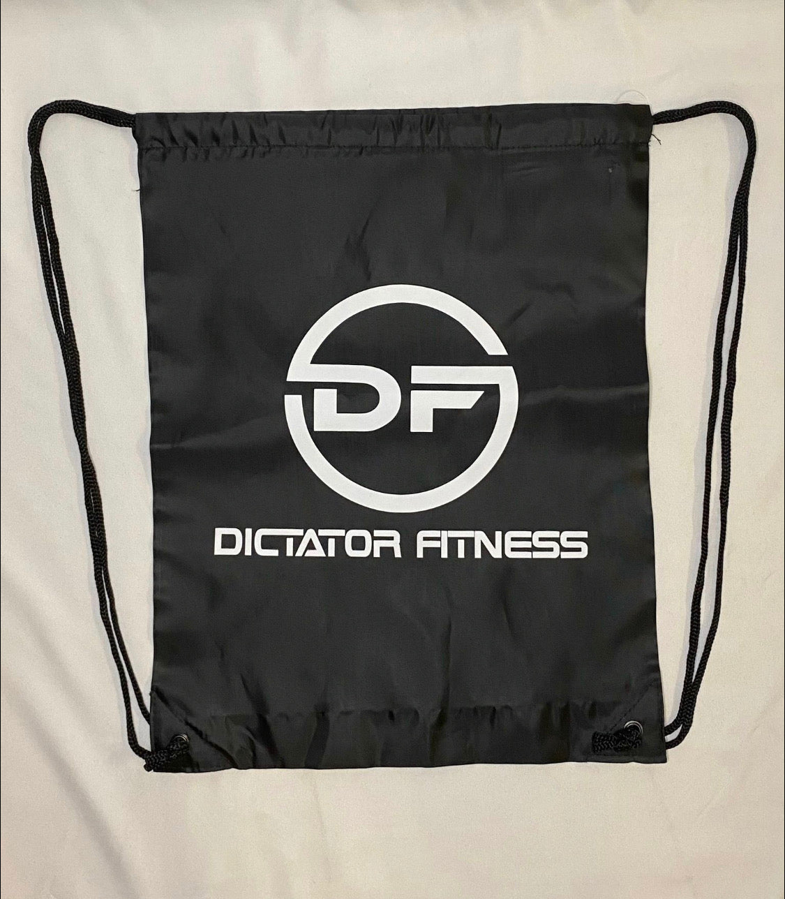 Dictator Fitness Drawstring Bag Black w/ White DF Logo