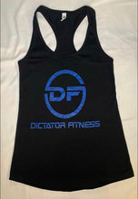 Dictator Fitness Racerback Black w/ Blue DF Logos