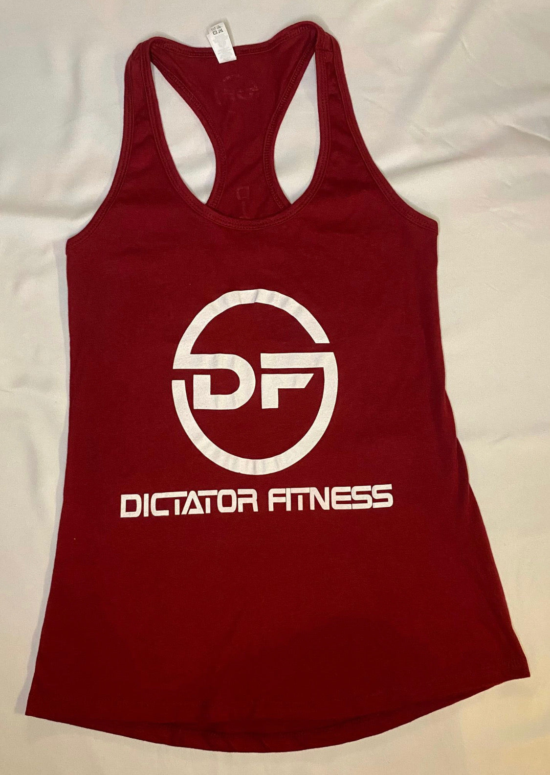 Dictator Fitness Racerback Red w/ White DF Logos