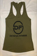 Dictator Fitness Racerback Olive Green w/ Black DF Logos