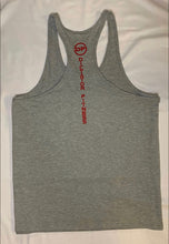 Dictator Fitness Racerback Gray w/ Red Body Builder Logos