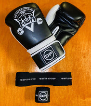 DF Boxing Hand Wraps Black w/ White DF Logo