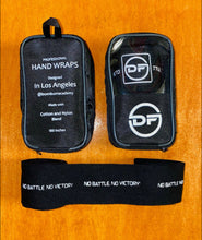 DF Boxing Hand Wraps Black w/ White DF Logo