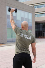 UNISEX DF No Battle, No Victory Army Green w/ White Logos