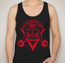 UNISEX DF Tank Top Black w/ Red Body Builder Logo