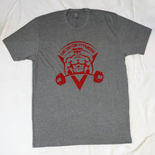 UNISEX DF T-shirt Gray w/ Bred Body Builder Logo