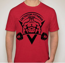 UNISEX DF T-shirt Red w/ Black Body Builder Logo