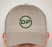 DF Ball Cap Khaki w/ DF Forest Green Logo