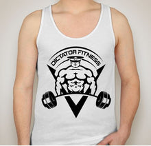 UNISEX DF Tank Top White w/ Black Body Builder Logo